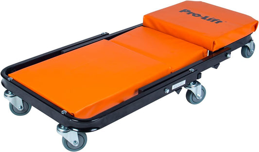 Foldable Z Creeper - 2-In-1 Rolling Folding Car Creeper & Seat - 40" Adjustable Roller Garage Chair Lay down or Sit, 450 LBS Capacity under Car Roller Creeper with 6 Swivel Casters