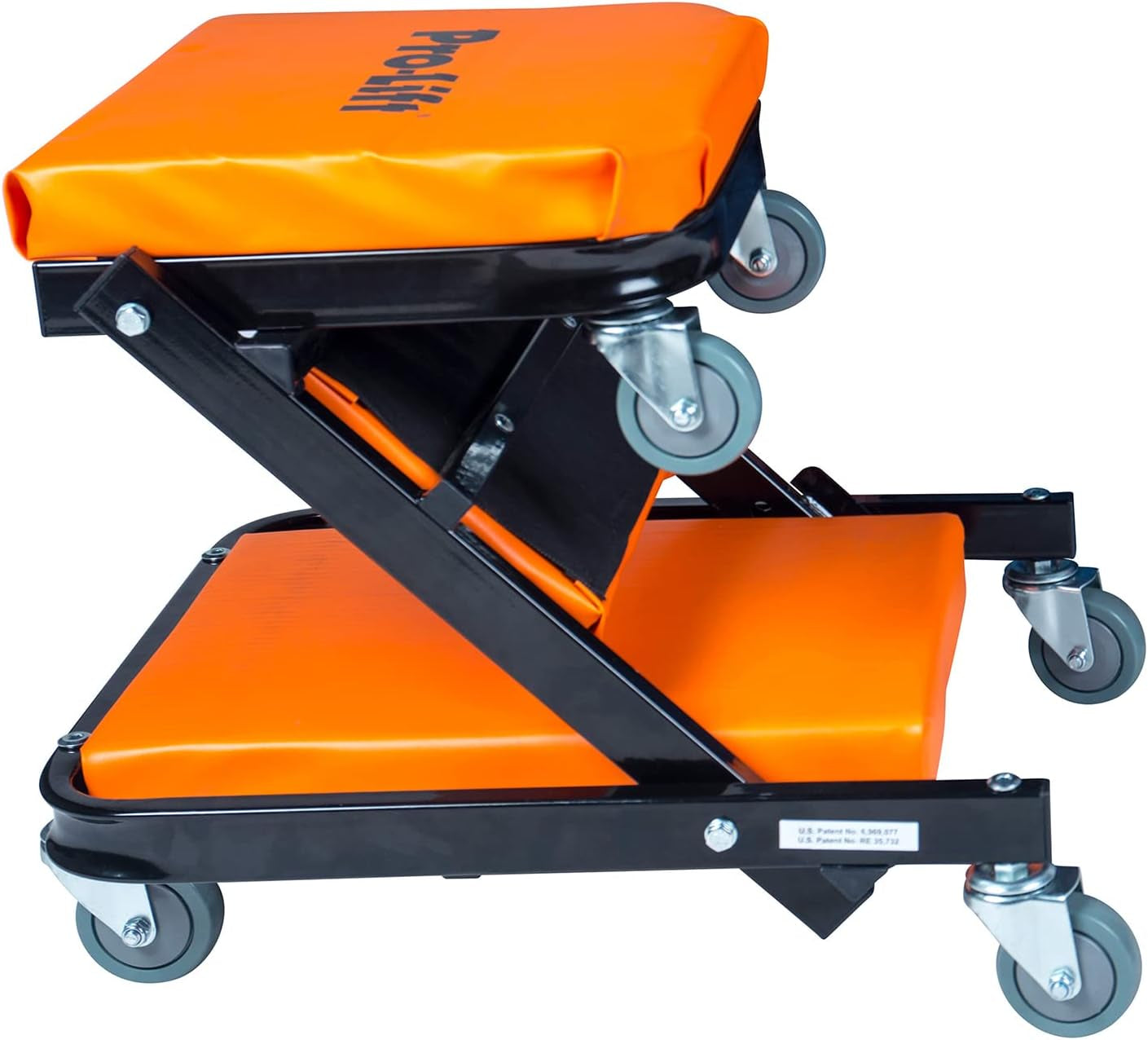 Foldable Z Creeper - 2-In-1 Rolling Folding Car Creeper & Seat - 40" Adjustable Roller Garage Chair Lay down or Sit, 450 LBS Capacity under Car Roller Creeper with 6 Swivel Casters